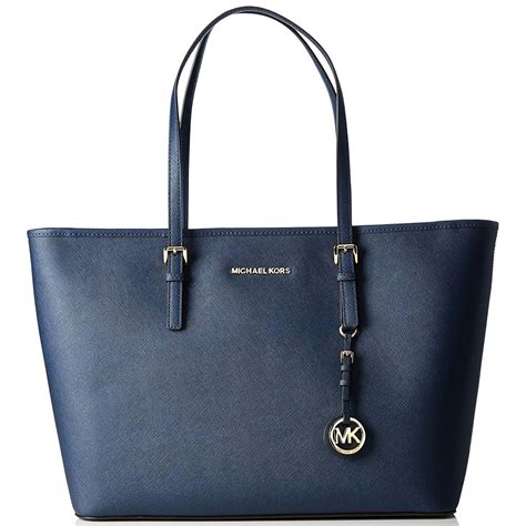 michael kors navy drawstring bag|Michael Kors saffiano leather tote.